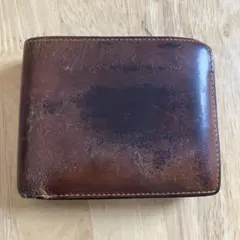 ガンゾ　二つ折り財布 ブラウン レザー