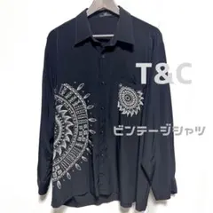 T&C タウカン 90s ヴィンテージシャツ 日本製 総柄 オールドサーフ 古着のサムネイル
