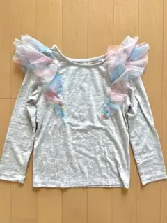 H&M フリル付き長袖カットソー 5-6歳