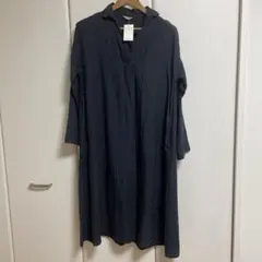 新品　サマンサモスモス　麻100%スキッパーシャツワンピース