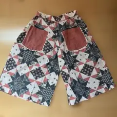 little cotto clothes パッチワークワイドパンツ3-4yのサムネイル