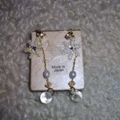 雪の結晶デザイン イヤリング