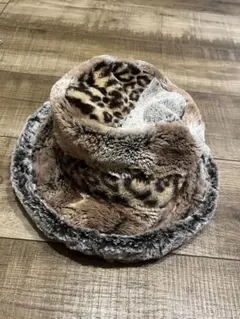 レオパード柄ファーハット