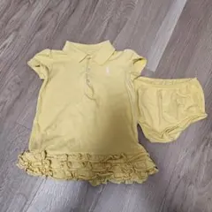 ラルフローレン イエロー ワンピース 裾フリル チュニック18M 85