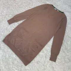 極美品　Coomb クーム　ロング丈ニット　ベージュ　ウール100% 40 Lのサムネイル