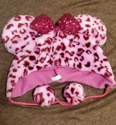 ディズニー ファンキャップ ミニー ヒョウ柄 レオパード ピンク