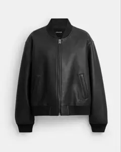 最終値下げ　OVERCOAT レザーブルゾン ブラック 最終値下げ OVERCOAT レザーブルゾン ブラック - メルカリ