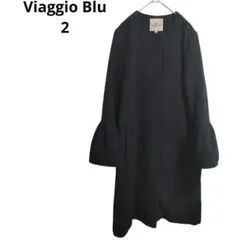 Viaggio Blu フレアスリーブ ロングコート サイズ2 やわらか 軽い