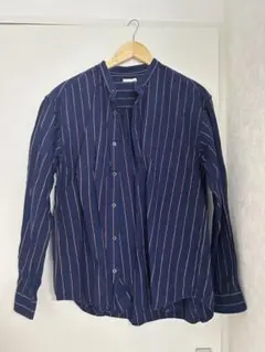 GU ネイビー ストライプ 長袖シャツ