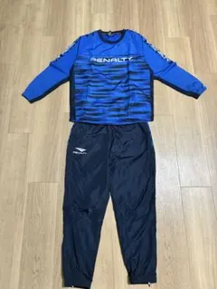PENALTY メンズ サッカー　フットサル　150 ネイビー　黒　上下のサムネイル