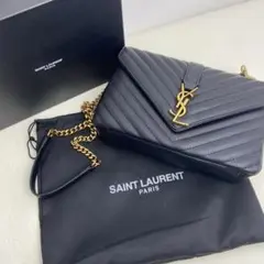 SAINT LAURENT キルティングレザー ショルダーバッグ