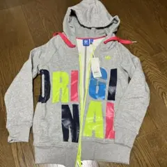 adidas ORIGINAL パーカー L グレー/ネオン