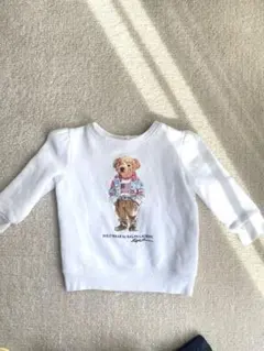 【美品】80cmラルフローレン　ポロベア　トレーナー 白