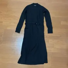 ナノユニバース 黒 ニットロングワンピース