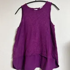 ジェイクルー【M】 タンクトップ クルーネック ノースリーブ レイヤード 紫のサムネイル