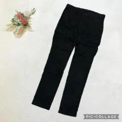 マカフィー 【34】 細身カーゴパンツ ブラック カジュアル 無地 日本製