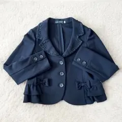 美品✨BeBe べべ フォーマルジャケット 120 ブラック リボン フリル