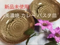 【❤️新品未使用 匿名配送】日本製 美濃焼 和モダン パスタ カレー皿 2枚セット