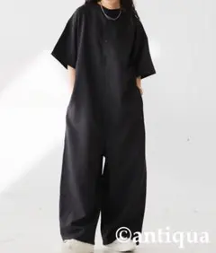 アンティカ　半袖オールインワン　大きいサイズのサムネイル