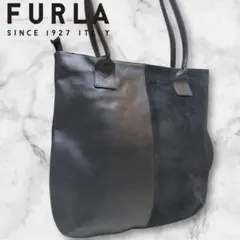 【美品】FURLA レザーブラック トートバッグ