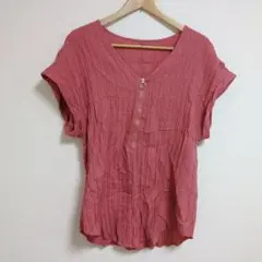 SHEIN 半袖シャツ【1XL】ピンク レディース シャツ トップス シンプル