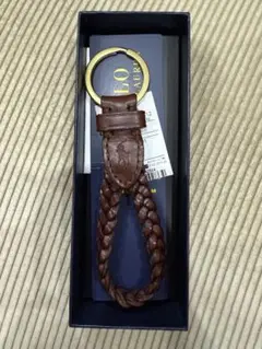 Polo Ralph Lauren 牛革編み込みキーホルダー
