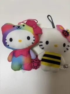 ハローキティ ぬいぐるみ レインボーとミツバチ