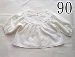 80サイズ Juo　刺繍レースブラウス
