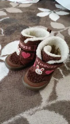 MIKI HOUSE ボアブーツシューズ ブラウン 13cm