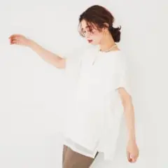 美品　アンタイトル　【シアー二の腕カバー】　トリコットドッキングプルオーバーのサムネイル