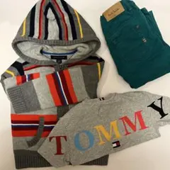 TOMMY HILFIGER パーカー Tシャツ パンツ3点セット 80サイズ