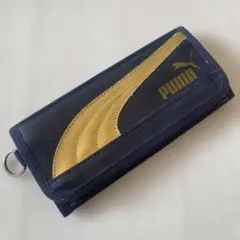 90's PUMA ネイビー ゴールド ２折り財布のサムネイル