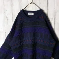 COOGI 風ゆるダボ 3D ニット マルチカラー セーター 立体ニット - メルカリ