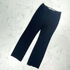 美品 エマジェイムス ストライプ柄パンツ スラックス 黒 サイズ9*ZC823