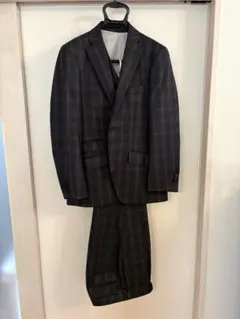 セットアップスーツ　スリーピース　チェック柄