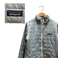 古着　patagonia グレー キルティングジャケット