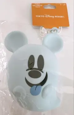 2024 ディズニー　ハロウィーン　おばけちゃんバッグチャームケース付き　ブルー