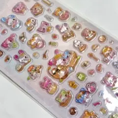 平成レトロ ぷっくりシール 立体シール 平成女児 おすし 海外製品 新品 可愛い