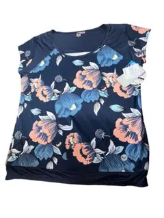 ROXY フラワープリント 半袖Tシャツ 新品　M