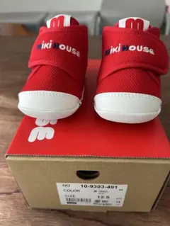 ミキハウス 赤 ベビーシューズ 12.5cm