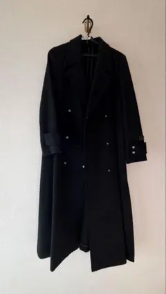 【アメリ】ブラック ダブルブレスト ロングコートのサムネイル
