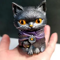 459オルゴナイト ハロウィン黒猫ちゃん魔除け邪気祓い 金運仕事運