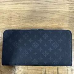 Daily russetブラックがま口長財布