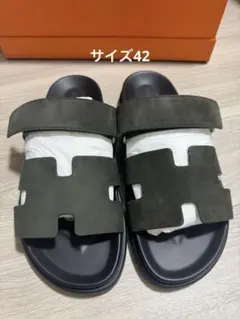 HERMES メンズサンダル　シプレ　42 グリーンのサムネイル