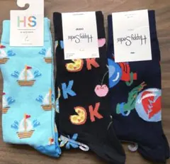 未使用　Happy Socks ハッピーソックス3足　26-29.5cmのサムネイル