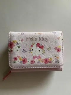 Hello Kitty 三つ折り財布 ピンク ガーデン柄