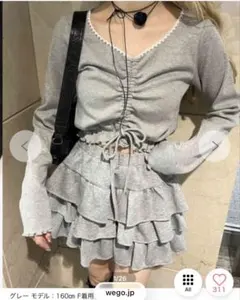 WEGO レースパイピングドロストトップス