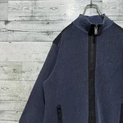 【カルバンクライン】最高デザイン 希少 コットン ニット トラックジャケット