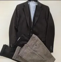 【美品】スーツセレクト 3ピース セットアップ 　ネイビーY5