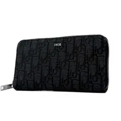 美品 現行】DIOR 長財布 トロッター オブリーク ブラック - メルカリ